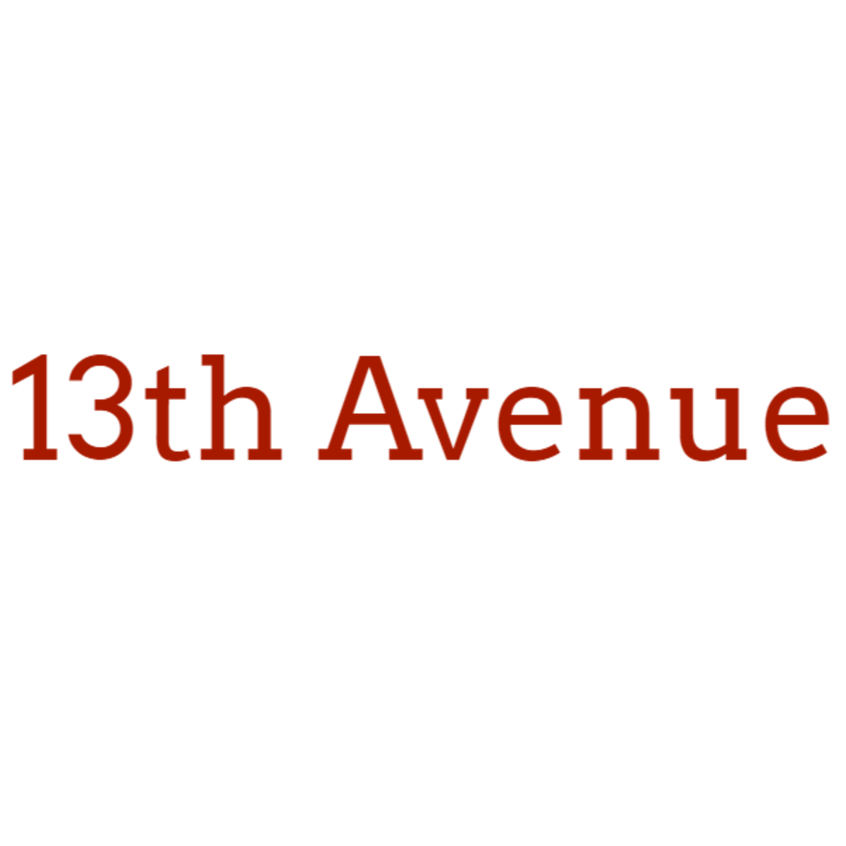 13th Avenue
